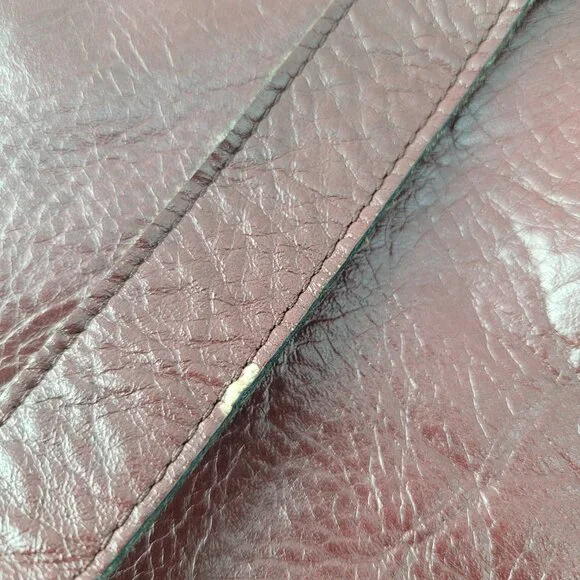 Vintage Etienne Aigner Burgundy Dark Red Leather Shoulder Bag Purse 12x8" - Picture 11 of 15